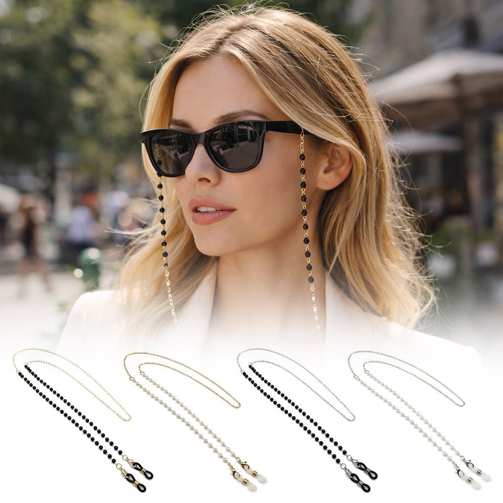 Fashion Flower Beads Eyeglass  - Mask Chain Holder 评论和价格